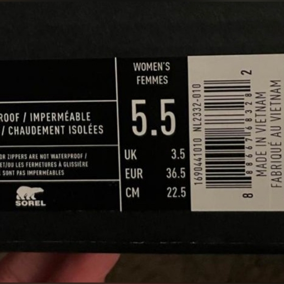 NWT Sorel Black Quilted Lace-Up Faux Fur Winter Boots - Picture 3 of 6